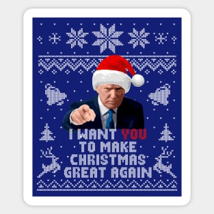 Donald Trump I Want You To Make Christmas Great Again Sticker